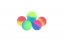 Hopper/mouse 3cm 6pcs rainbow