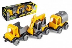 Auto stavební Kid Cars 3ks plast 10cm v krabičce 12m+ Wader
