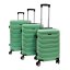 Bavy Cestovní kufr skořepinový Ribs Light green - set 3 ks