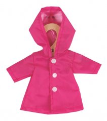 Bigjigs Toys Abrigo rosa para muñeca 28 cm