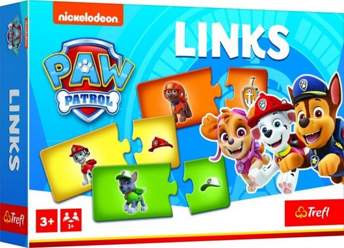 Game Links puzzle Mancs őrjárat/Paw Patrol 14 pár oktatási játék dobozban 21x14x4cm