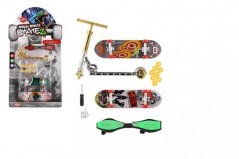 Zestaw skateboard śruba, finger scooter, waveboard z tworzywa sztucznego z akcesoriami