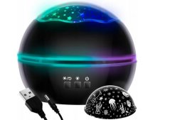 Projektor noční oblohy Deluxe černý