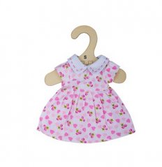 Bigjigs Toys Różowa sukienka z serduszkami dla lalki 28 cm