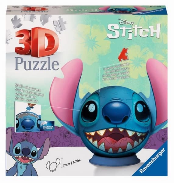 Ravensburger: Puzzle-Ball Disney: Stich z uszami 72 elementy