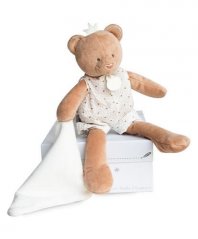 Doudou Coffret cadeau - ours en peluche avec couverture 28 cm