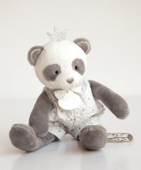 Doudou Coffret cadeau - peluche panda avec couverture 20 cm