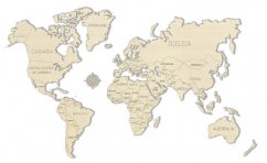 Wooden City 3D puzzle - Mapa světa