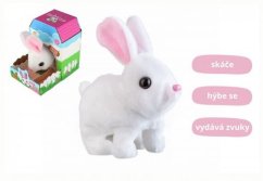Królik Ben pluszowy/plastikowy 16x17cm na baterie z dźwiękiem i ruchem w pudełku