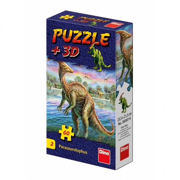Puzzle Dinosaury 60 dielikov + figúrka