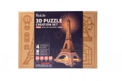 RoboTime 3D fából készült puzzle Rolife Eiffel-torony éjszakai ragyogás