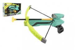 Pistol/arbaletă cu arc cu ventuze din plastic de 25 cm + 3 săgeți în cutie