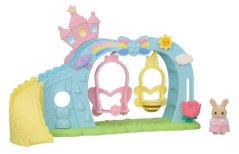 Sylvanian Families Balançoires arc-en-ciel avec toboggan