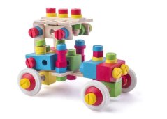 Woody Montážní stavebnice v kyblíku Constructor, 130 dílů