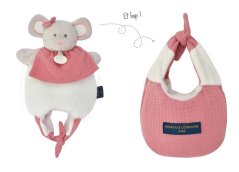 Souris Doudou dans un sac 3en1