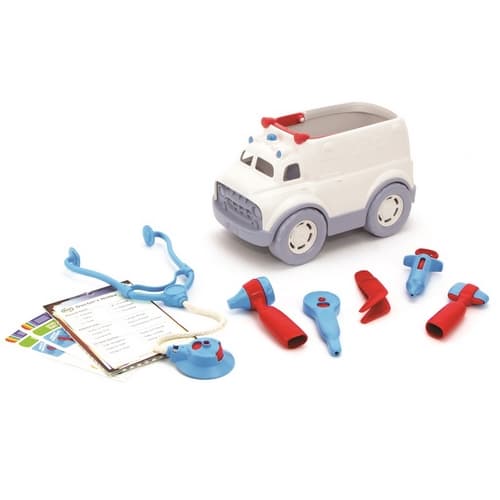 Ambulancia Green Toys con equipo médico