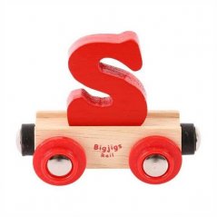Bigjigs Rail Wagon Drevená vláčiková dráha - písmeno S