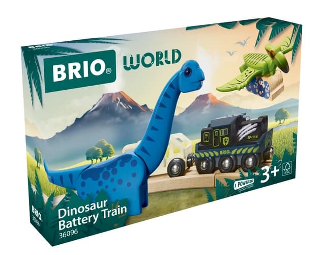 Tren de dinosaurios a pilas