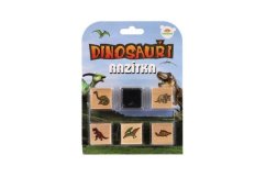 Fa bélyegzők 5+1 párnás dinoszauruszokkal kártyán
