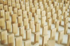 EkoToys fa dominó természetes 830 darab