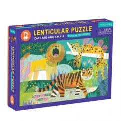 Mudpuppy Puzzle Lenticular Gatos Pequeño y Grande 75 piezas