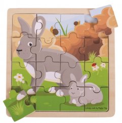 Puzzle Bigjigs Toys - Conejo con conejo