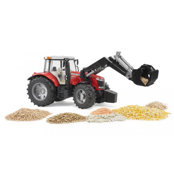 Bruder 3047 Traktor MASSEY FERGUSON + čelní nakladač