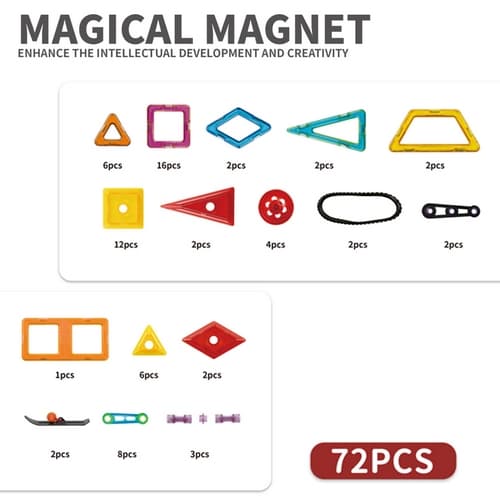 Magnetická stavebnice Vrtulník 72 ks