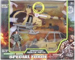 Set militaire avec hélicoptère et voiture à piles