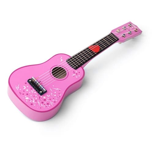 Tidlo Guitare en bois Étoile rose