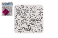 Set de magie créative avec des images en papier d'aluminium, des animaux en paillettes dans un sac