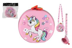Geantă/pungă unicorn copil cu cordon țesătură 14cm în geantă