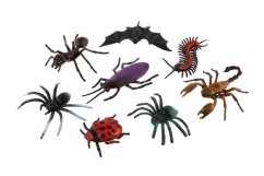 Insecte 8 buc plastic 7-12 cm într-o pungă