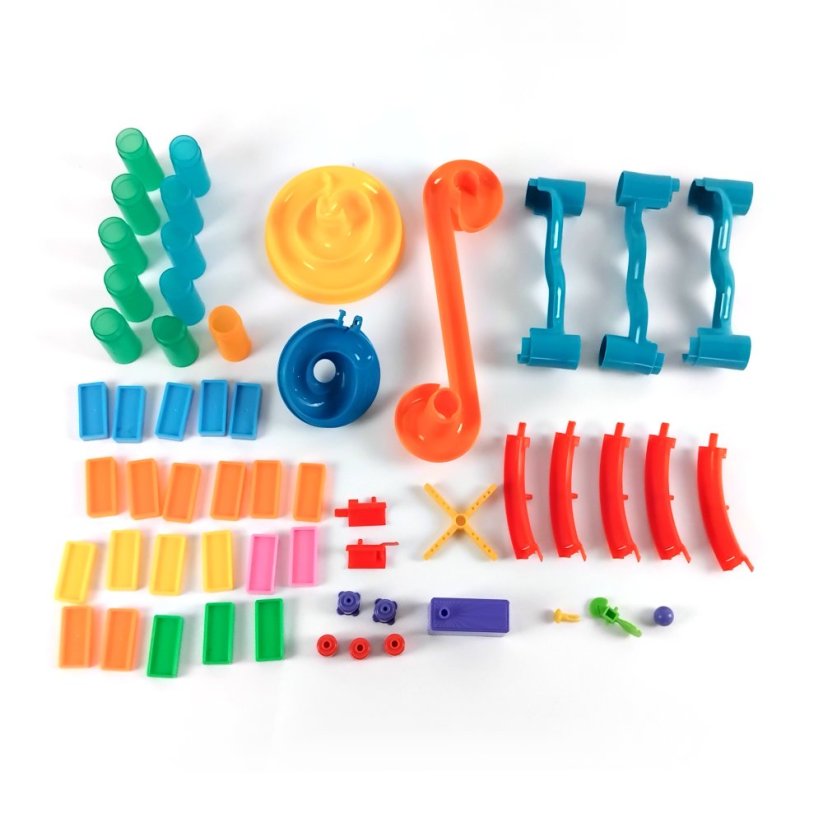 Kuličková dráha a domino 55 ks