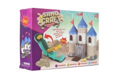 Kit castel de nisip cu accesorii într-o cutie 28x19x8cm