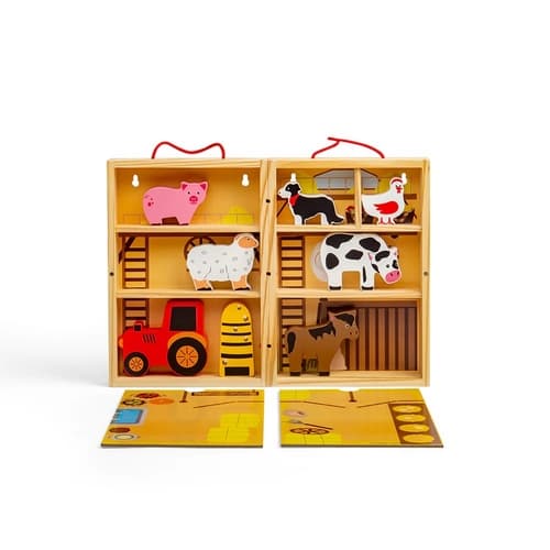 Bigjigs Toys Zvieracia farma Box na hračky