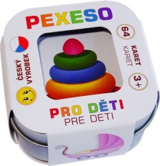 Hmac Pexeso For Kids 64 cartes dans une boîte en fer-blanc