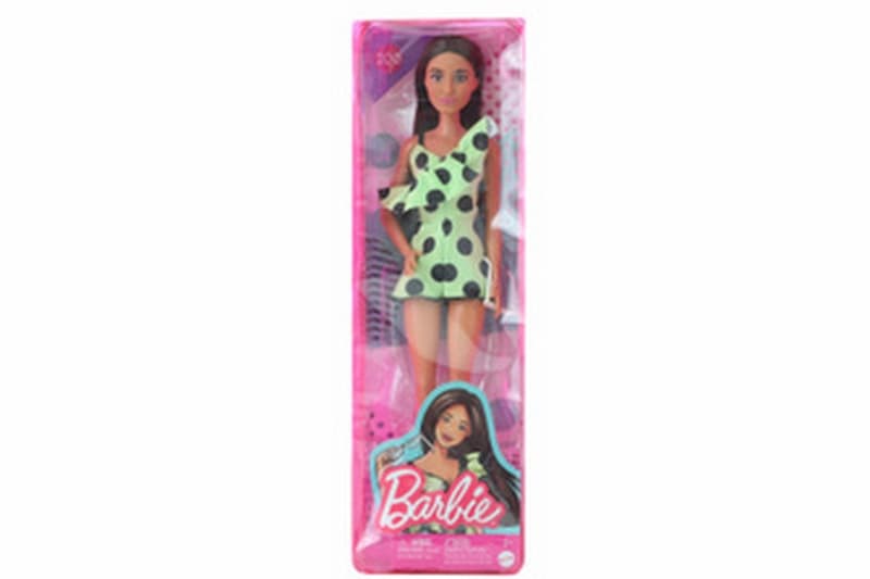 Barbie modell - lime ruha pöttyös pöttyökkel HJR99