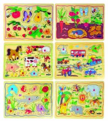 Woody Puzzle pe tablă Motive pentru copii