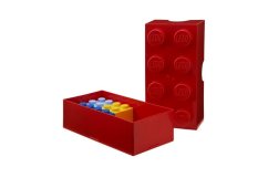 LEGO box na občerstvenie 100 x 200 x 75 mm - červený