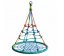Houpací kruh teepee 100 cm barevný