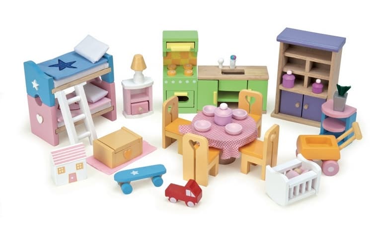 Le Toy Van Furniture Starter set completo di case