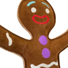 PafDog Pan Perníček Hračka pro psy z kůže a juty 25,5cm