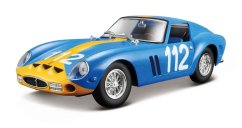 Bburago - RACING, Ferrari 250 GTO, niebieski, 1:24