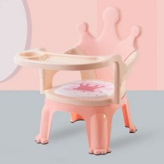 Scaun de luat masa pentru copii roz