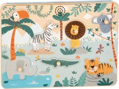 Puzzle Small Foot cu inserție și sunet Safari