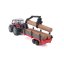 Bburago 10cm Farm Traktor na setrvačník s vlečkou Massey Ferguson 8740S