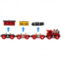 Bigjigs Rail Fire Train + 3 piese