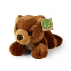 Rappa Ursuleț de pluș brun culcat 20 cm ECO-FRIENDLY