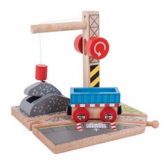 Grue à gravier sur rail Bigjigs